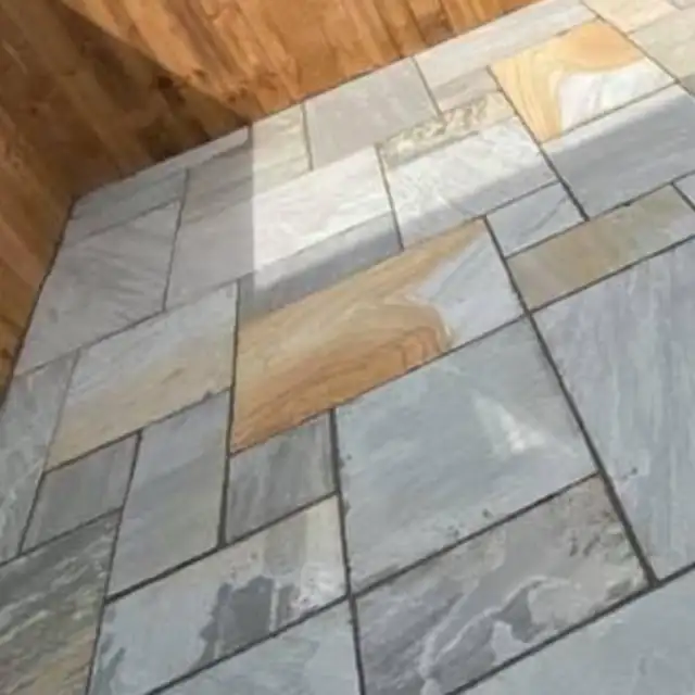 Natural sandstone patio