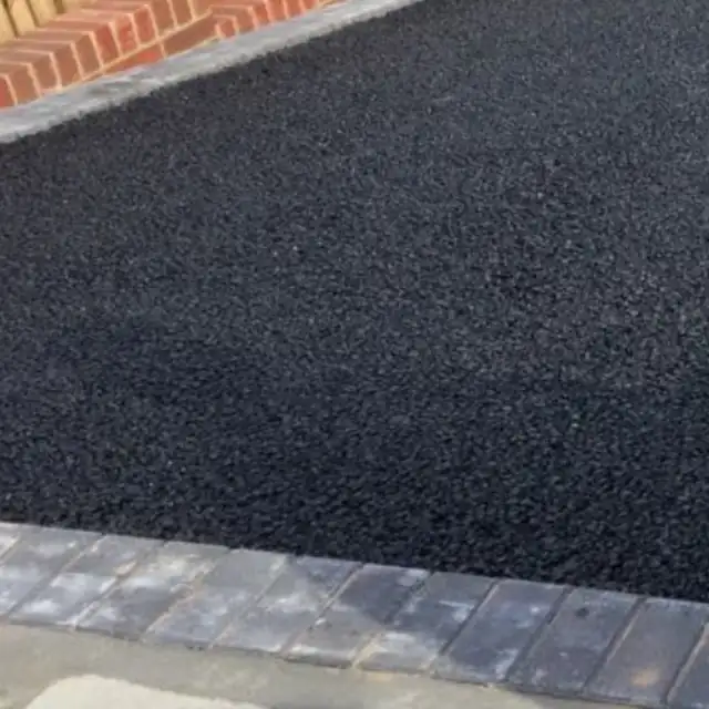 Tarmac driveway with block paved edging